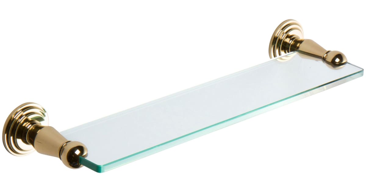 Ginger 1118T18/PB Chelsea 18" Glass Shelf