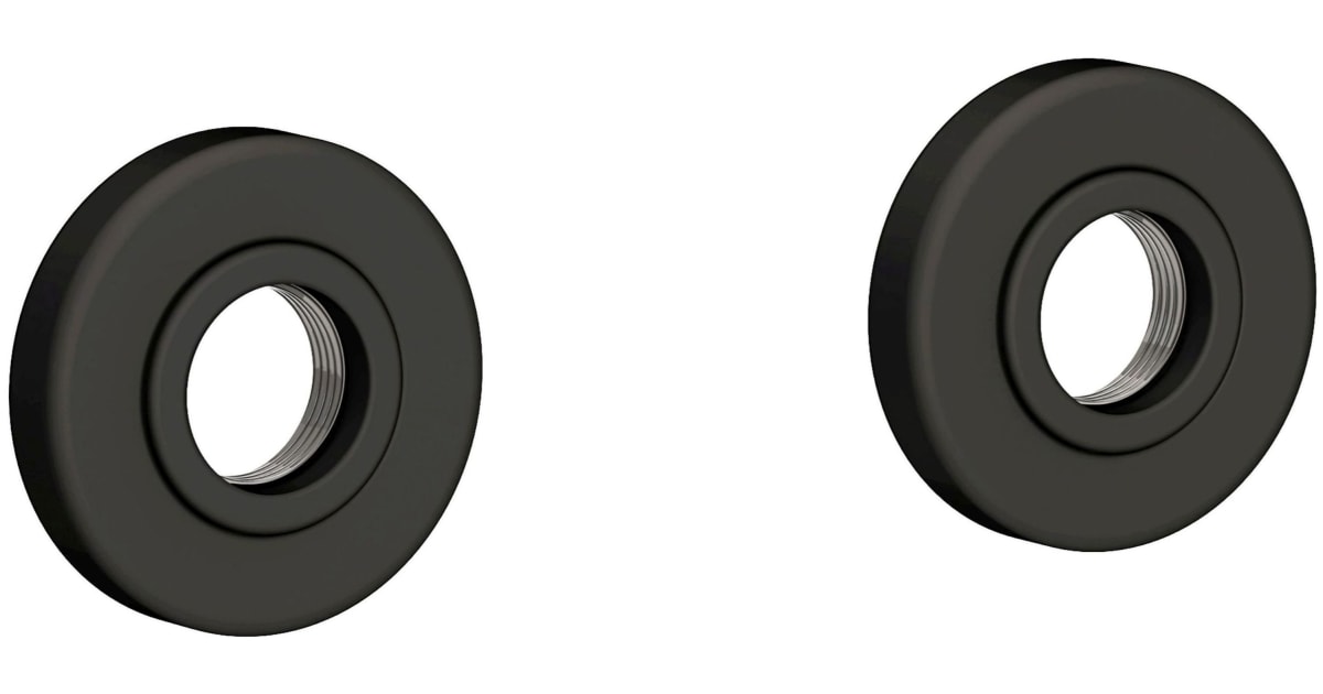 Ginger 24802400/MB Kubic Grab Bar Decorative Rings and