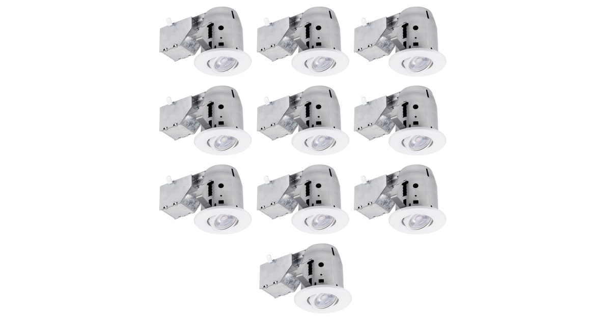 Globe Electric 90953 Pack of (10) 3" GU10 Open Recessed