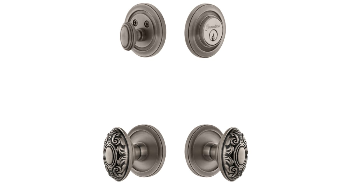 Grandeur 826751 Circulaire Solid Brass Single Cylinder Keyed Entry