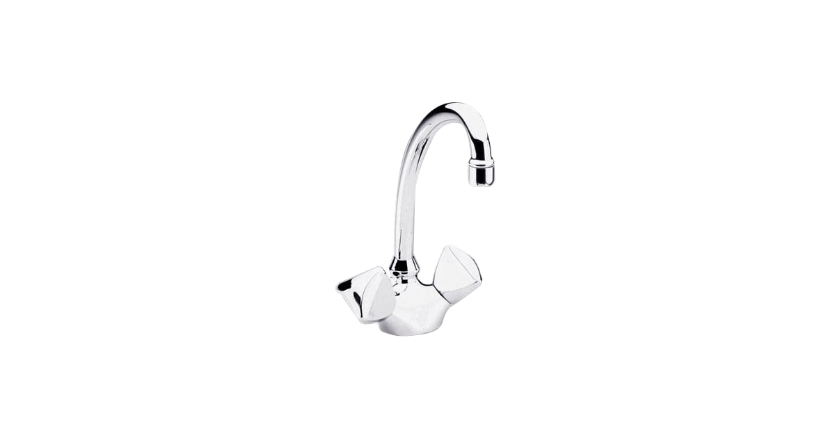 Grohe 31054000 Double Handle Single Hole Kitchen Faucet from the ...