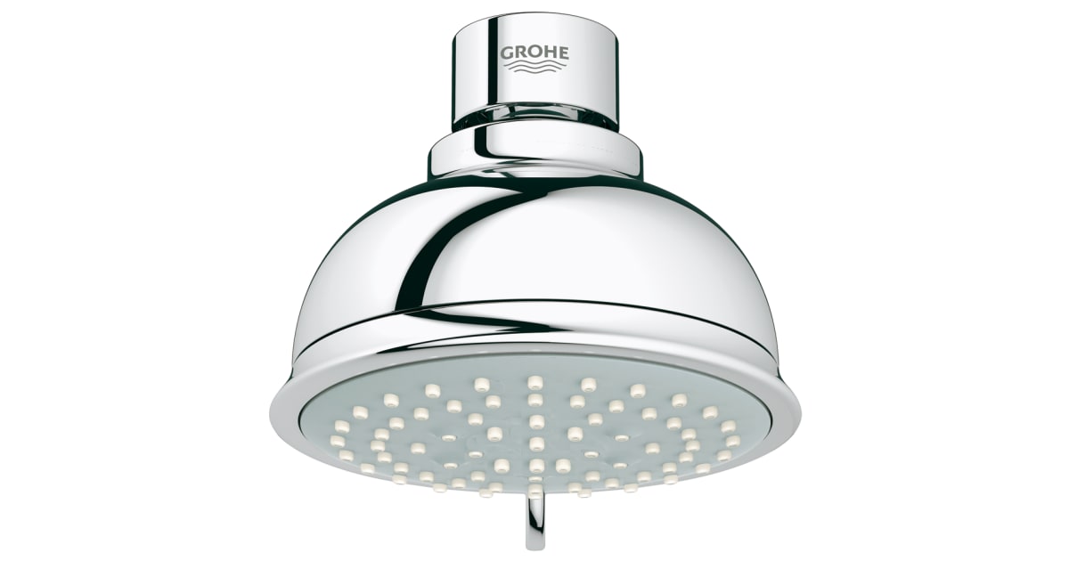 Grohe 26080000 New Tempesta Rustic 4" Shower Head with 2