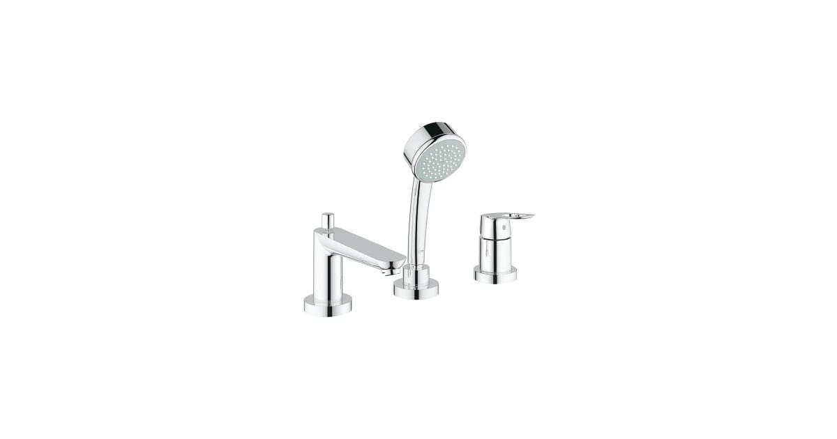 Grohe 19592000 BauLoop Deck Mounted Roman Tub Filler Trim with Loop ...