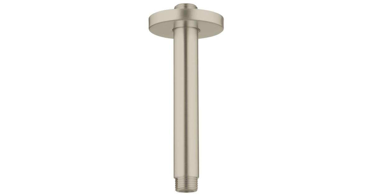 Grohe 27217EN0 6" Ceiling Shower Arm with Flange and 1/2"