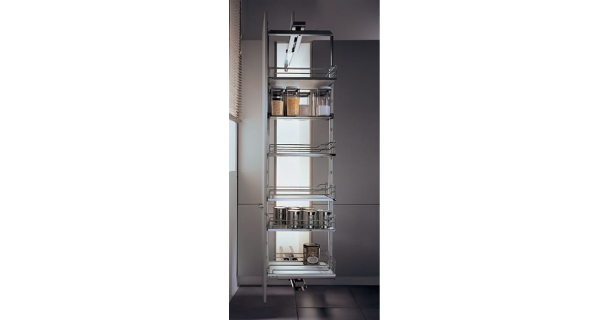 Hafele Pull-Out & Swing Kitchen Pantry Organizer - Installed Height for Pull Out Unit Frame [A] 1800 - 2000 mm (70-7 /8'' - 78'') H