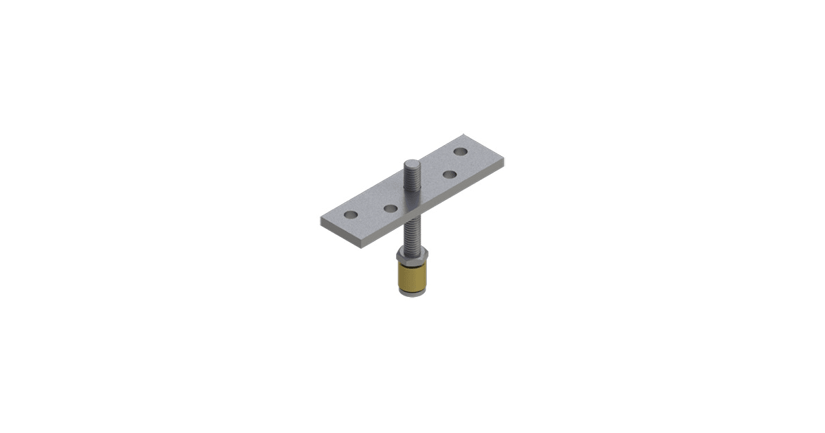 Hager 9121 Bottom Door Guide with Bronze Roller