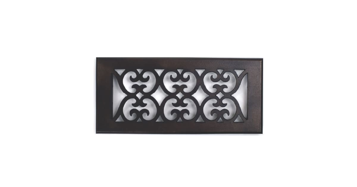 Hamilton Decorative HVT410BP 4" x 10" Bronze Floor Scroll