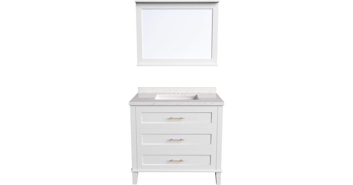 Hanover HANVN0102360WH Delmont 36" Free Standing Single