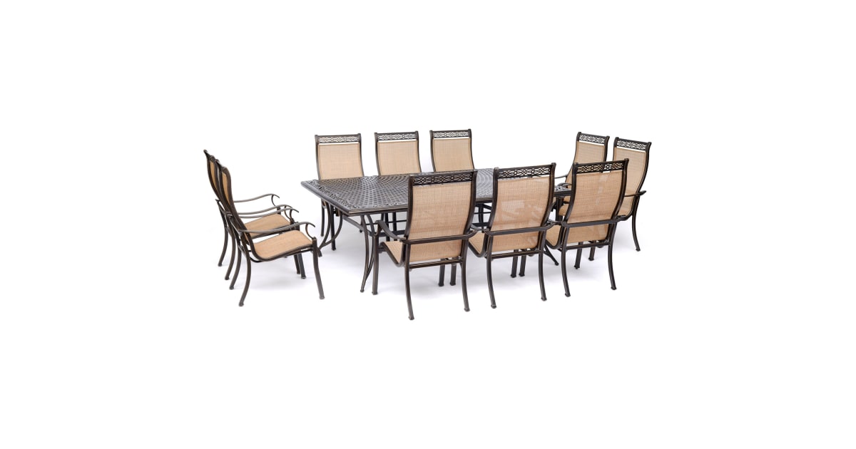 Hanover MANDN11PC Manor 11 Piece Aluminum Outdoor Dining Build