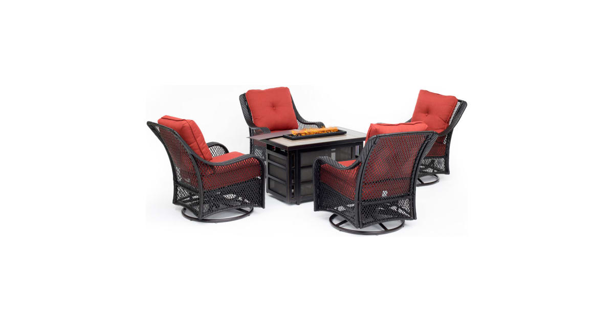 Hanover orleans 3 piece swivel rocking chat set orleans3pcsw store