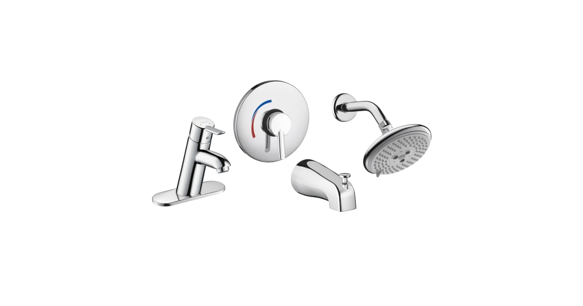 Hansgrohe 04443000 Bathroom Combo with Lavatory Faucet and