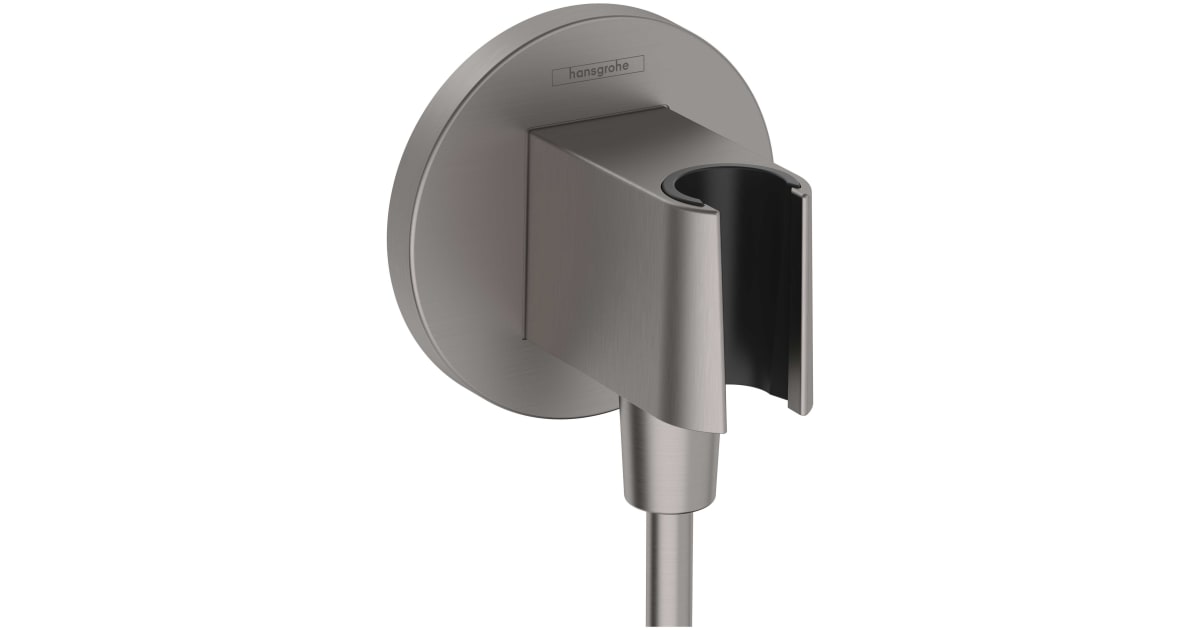 Hansgrohe FixFit S muuraansluitbocht met handdouchehouder Mat Zwart Hansgrohe FixFit S muuraansluitbocht met handdouchehouder Mat Zwart