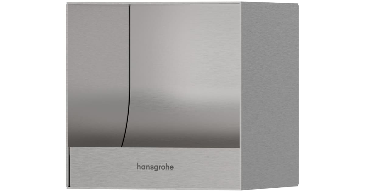 Hansgrohe XtraStoris Toilettenpapierhalter – Einbau, Mattweiß, 150x140x150 Mm, Fürs Badezimmer