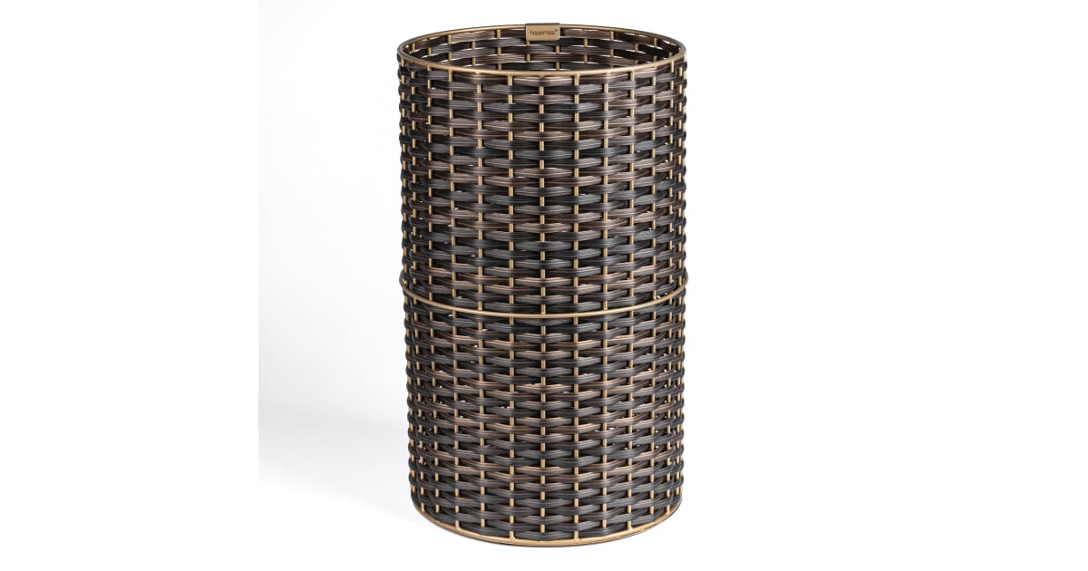 happimess HPM1100C Cecil 15.6 Liter Iron and Faux Wicker Free Standing ...