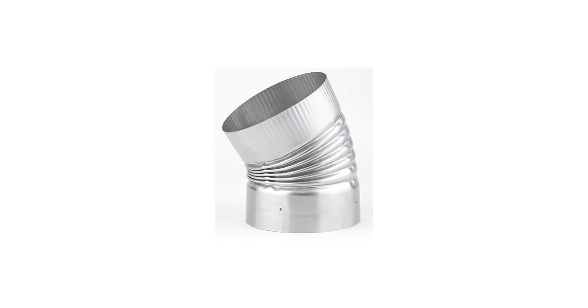 HeatFab 4610SS 6" 30 Degree Crimped Elbow