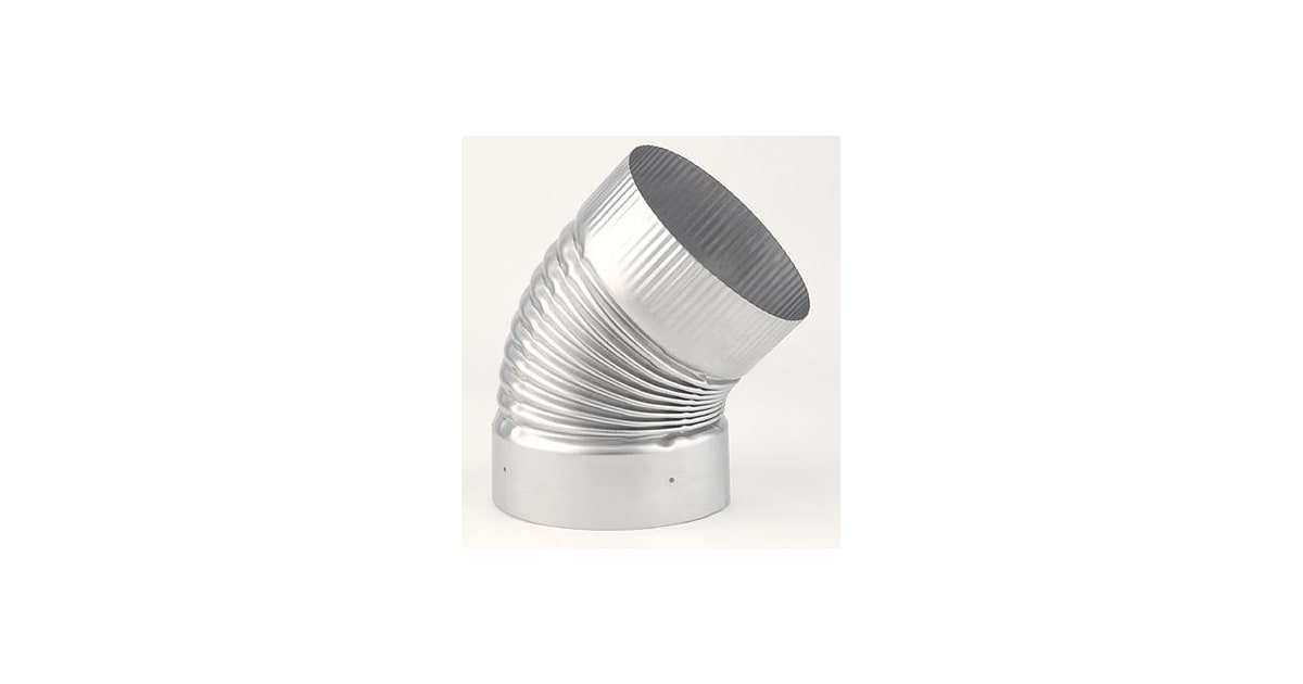 HeatFab 4411SS 4" 45 Degree Crimped Elbow