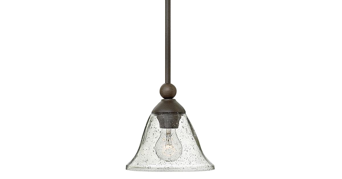Hinkley Lighting 4667OB-CL Bolla 1 Light Mini Pendant with Clear Seedy ...