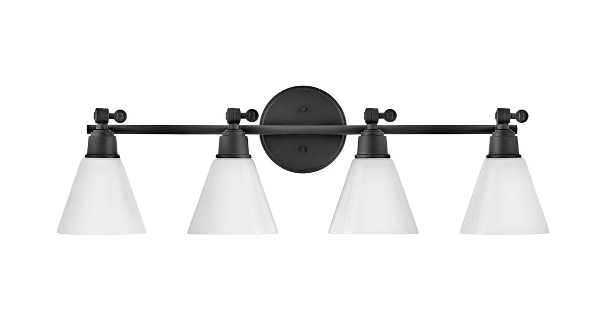 Hinkley Lighting 51184BK Arti 4 Light 32" Wide Bathroom