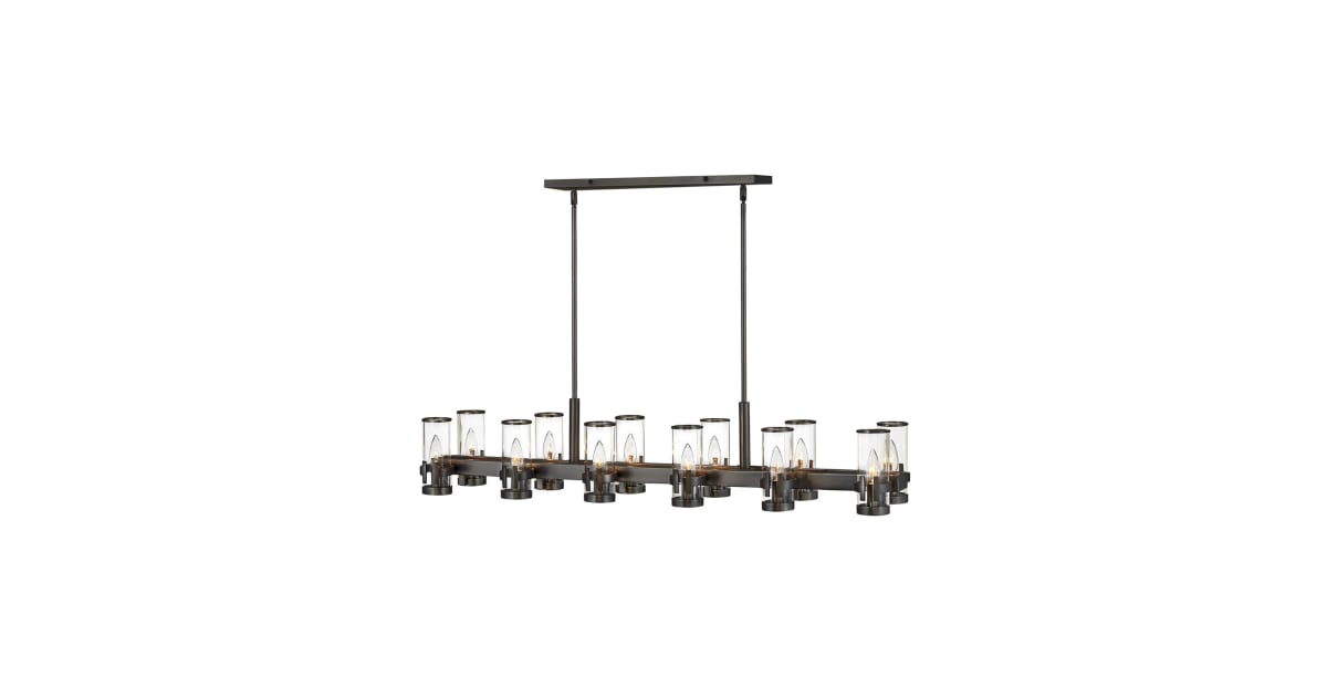 Designers Fountain Reeve 12-Light Island Pendant - Modern Chandelier For Kitchen, Dining Room Lighting