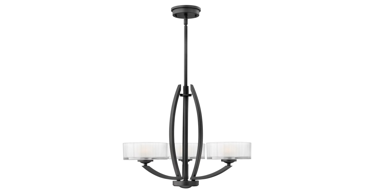 Hinkley Lighting 3873SK SALE - Meridian 3 Light 1 Tier Chandelier ...