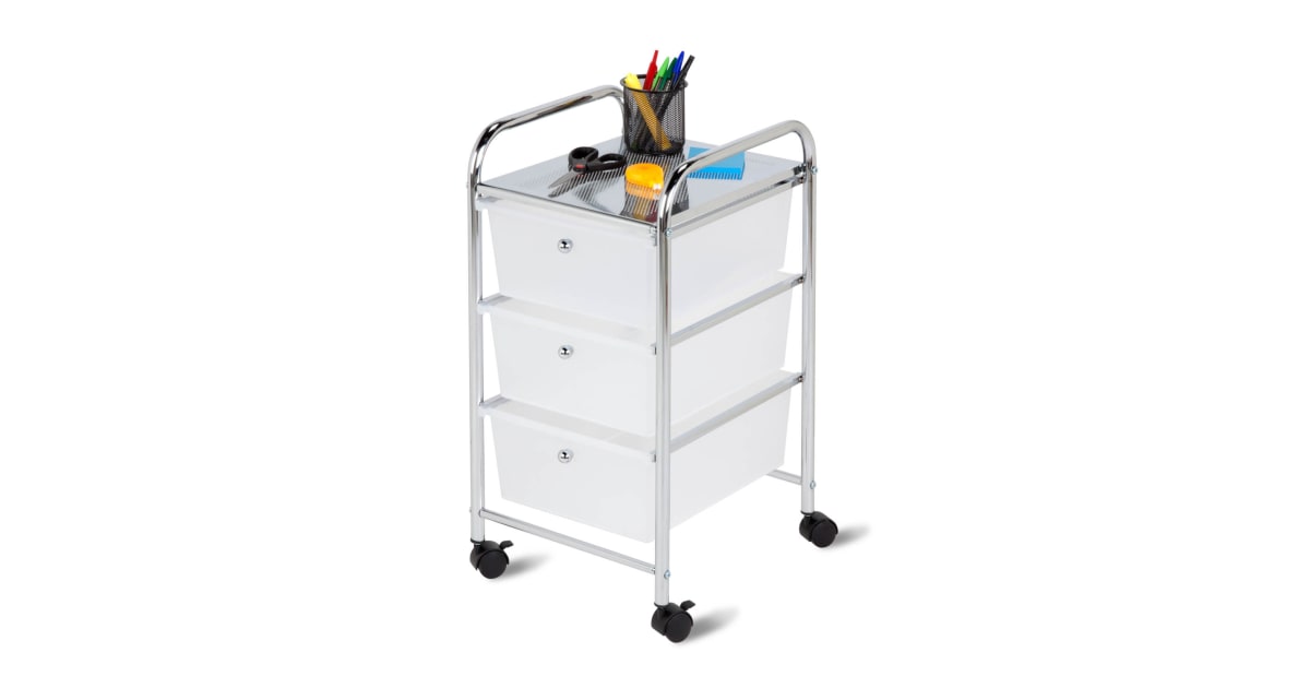 HoneyCanDo CRT02215 3Drawer Rolling Storage Cart