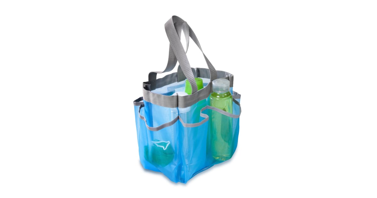 HoneyCanDo SFT01103 Six Pocket Quick Dry Shower Tote