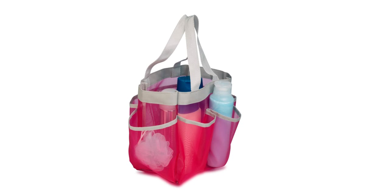 HoneyCanDo SFT02341 Six Pocket Quick Dry Shower Tote