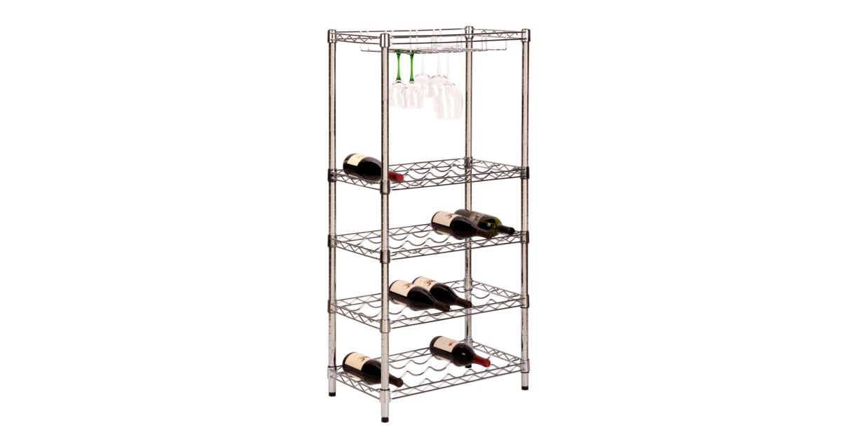 HoneyCanDo SHF02922 49 Inch High 5 Tier Wine Rack with