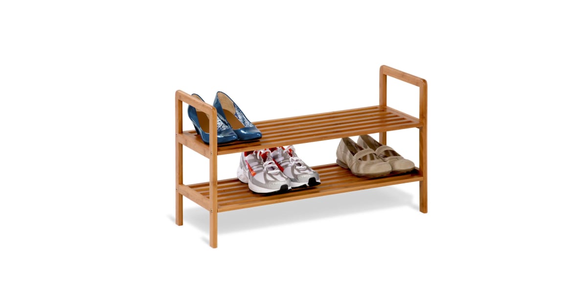 HoneyCanDo SHO01600 2Tier Bamboo Shoe Storage Rack