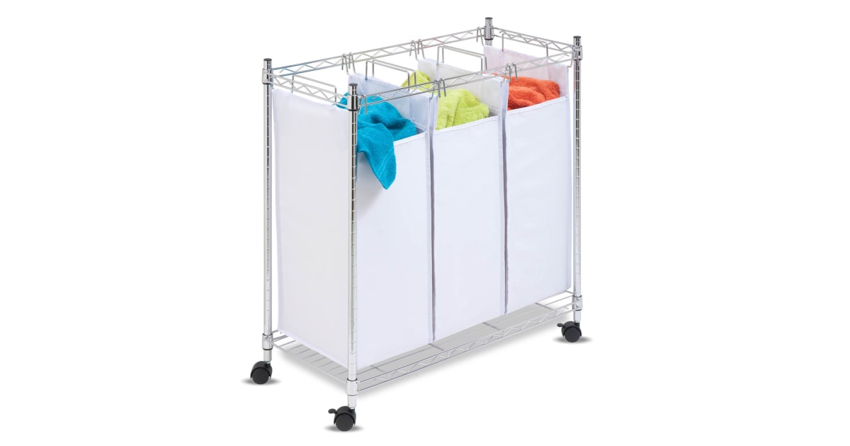 HoneyCanDo SRT01157 Rolling Urban Laundry Sorter with
