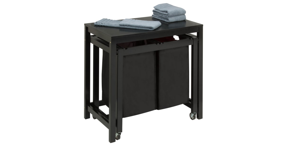 HoneyCanDo SRT03571 Laundry Folding Table and Wheeled