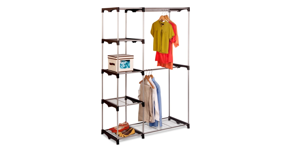 HoneyCanDo WRD02124 Freestanding Double Rod