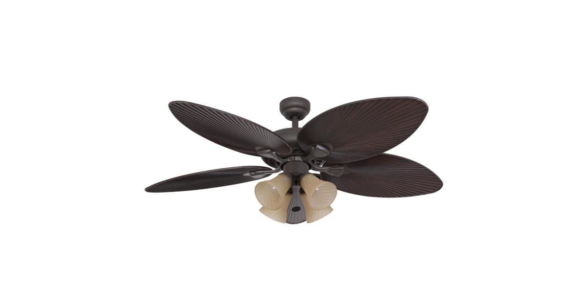 Honeywell Ceiling Fans 5020336 Palm Island 52" 5 Blade 4