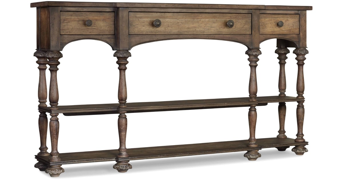 Hooker Furniture 5072-85001 Rhapsody 64" Wide Narrow Profile Rustic ...