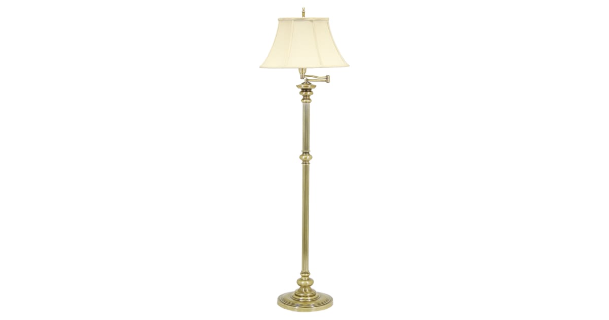 House of Troy N604-AB Floor Swing Arm Lamp from the | Build.com