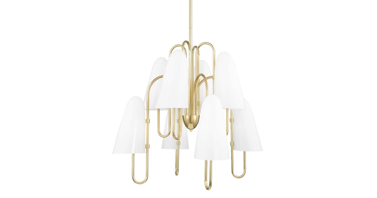 Hudson Valley Lighting 7178-AGB Slate Hill 8 Light 32" Wide Chandelier ...