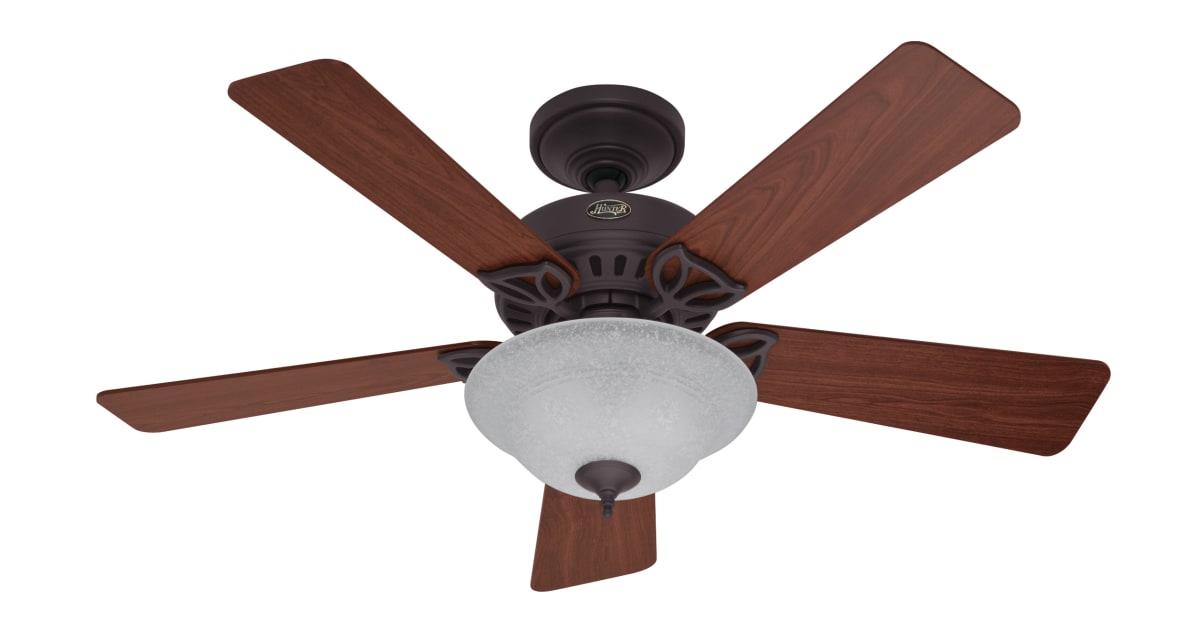 Hunter 28037 44" Auberville Ceiling Fan, Blades and Light