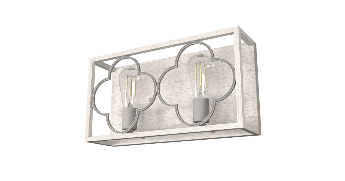 Hunter Fans 4.75" Gablecrest Wall Light Distressed White Finish - 4 - View #4