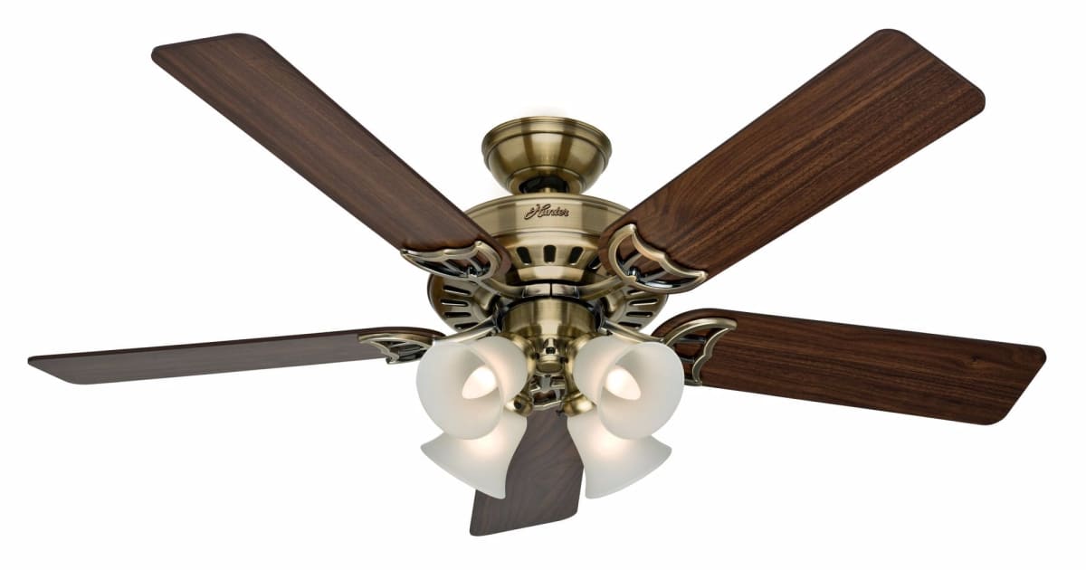Hunter 53063 52 Indoor Ceiling Fan 5 Build Com - Landry 52 In Indoor White Ceiling Fan With Light Kitchen