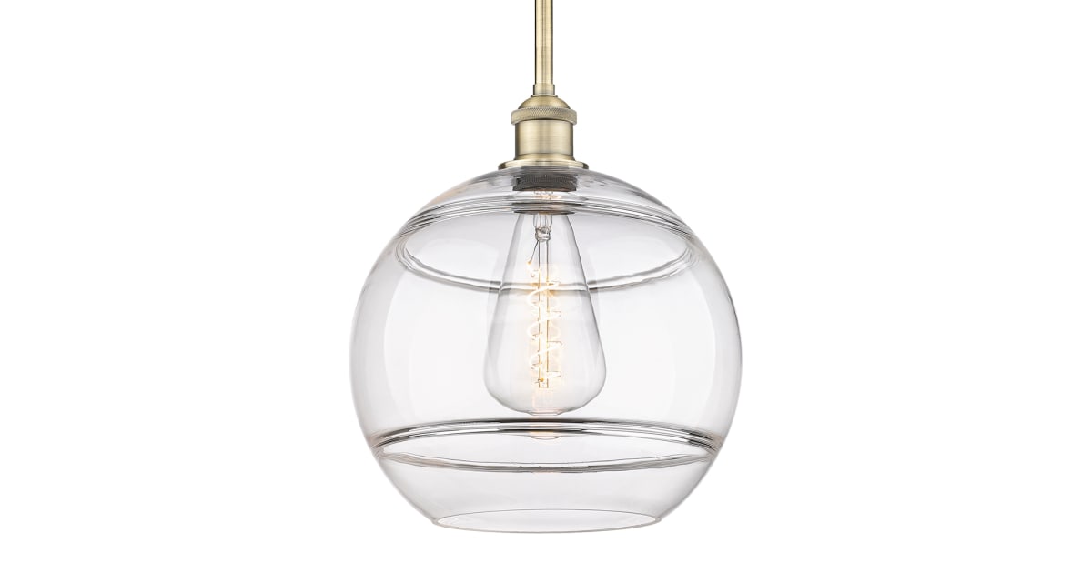 Innovations Lighting 616-1S-AB-G556-12CL Rochester 12" Wide Pendant ...