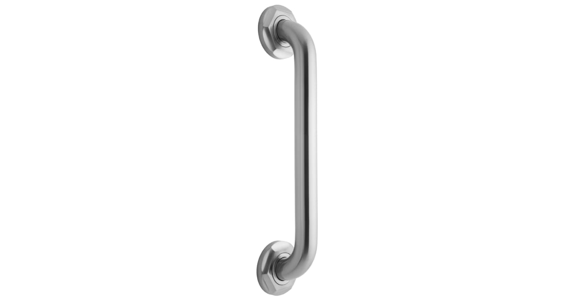 Jaclo 2916PB 16" Deluxe Grab Bar with Contemporary Hex