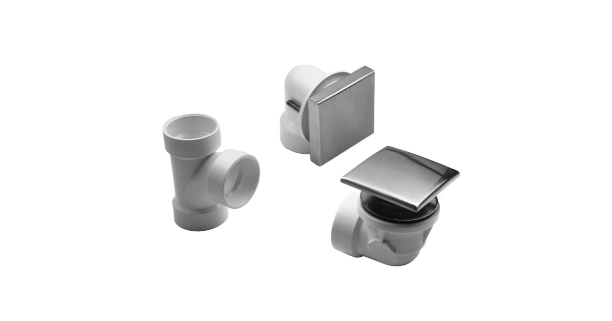 Jaclo 539PVCHKPCH Toe Control Drain Strainer With Square