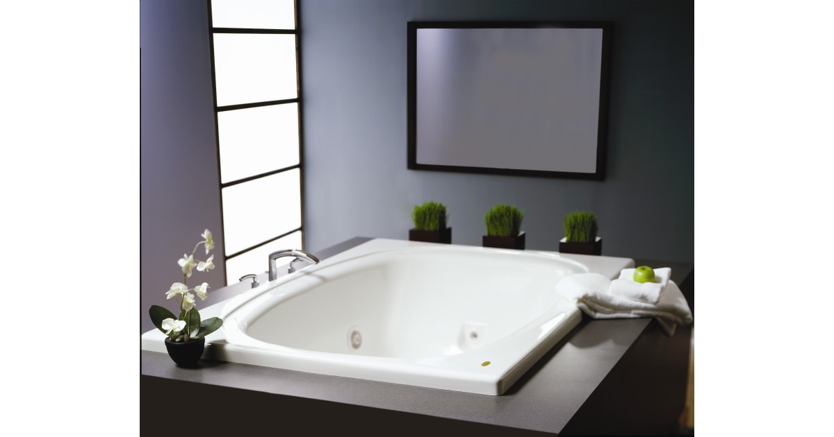 Jacuzzi F500958 Drop In Whirlpool Bath Tub with Left Hand