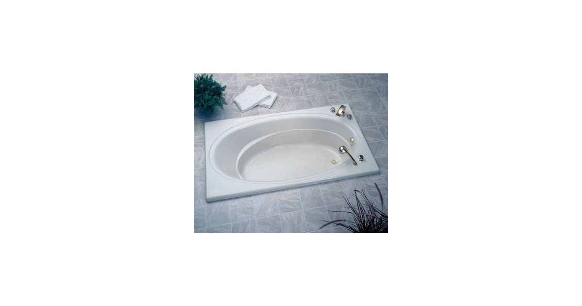 Jacuzzi H345958 Drop In Soaking Tub with Reversible Drain