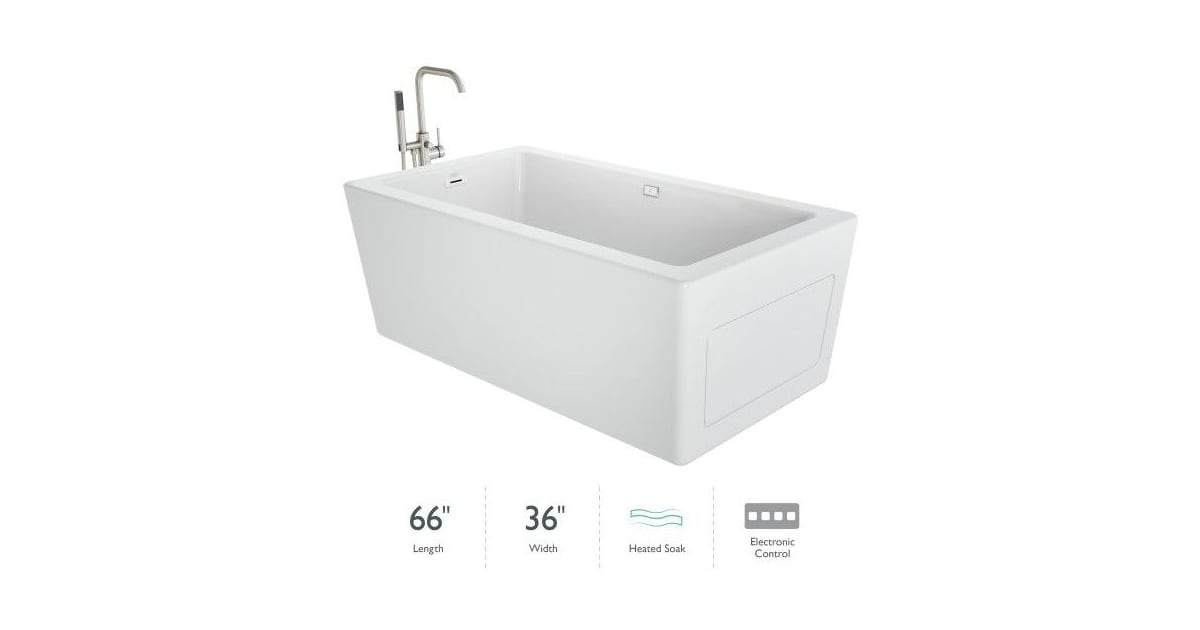 Jacuzzi Bianca 66-Inch Acrylic Freestanding Soaking Tub [JBIF6636BUXXXXW] (SAK24931)