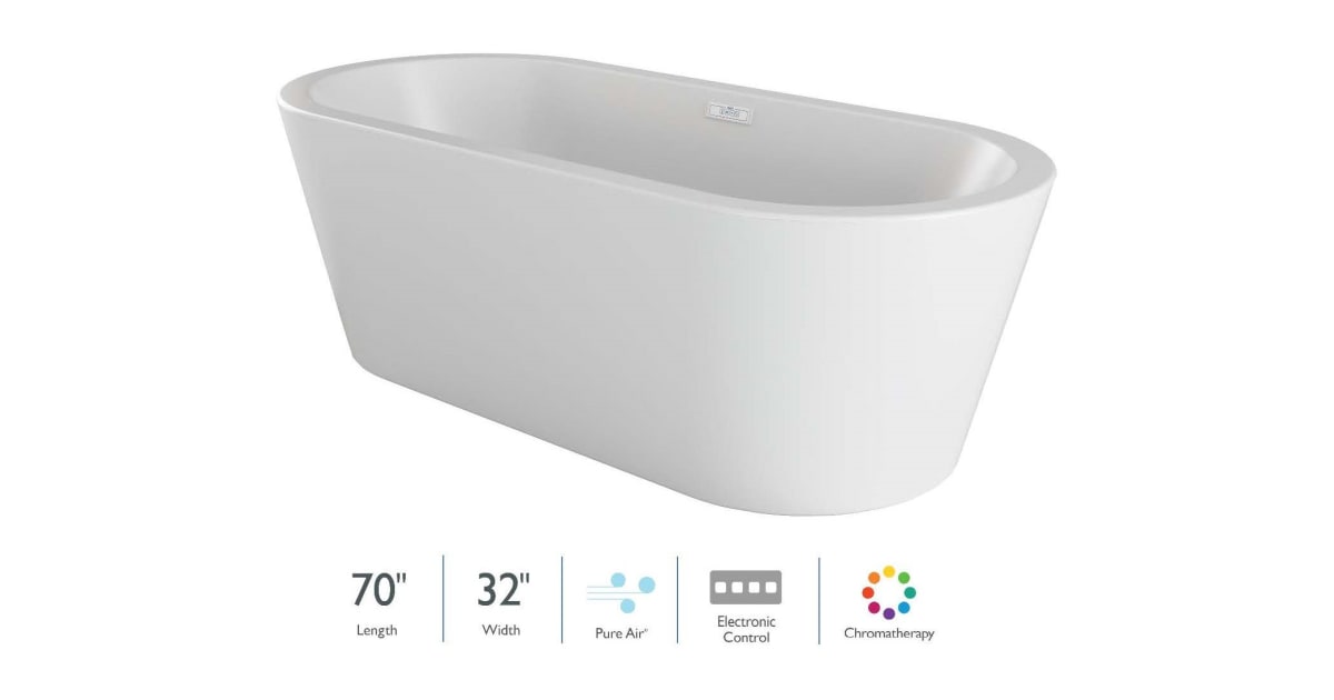 Jacuzzi RA70C59 Celeste 70" Free Standing Acrylic Pure Air