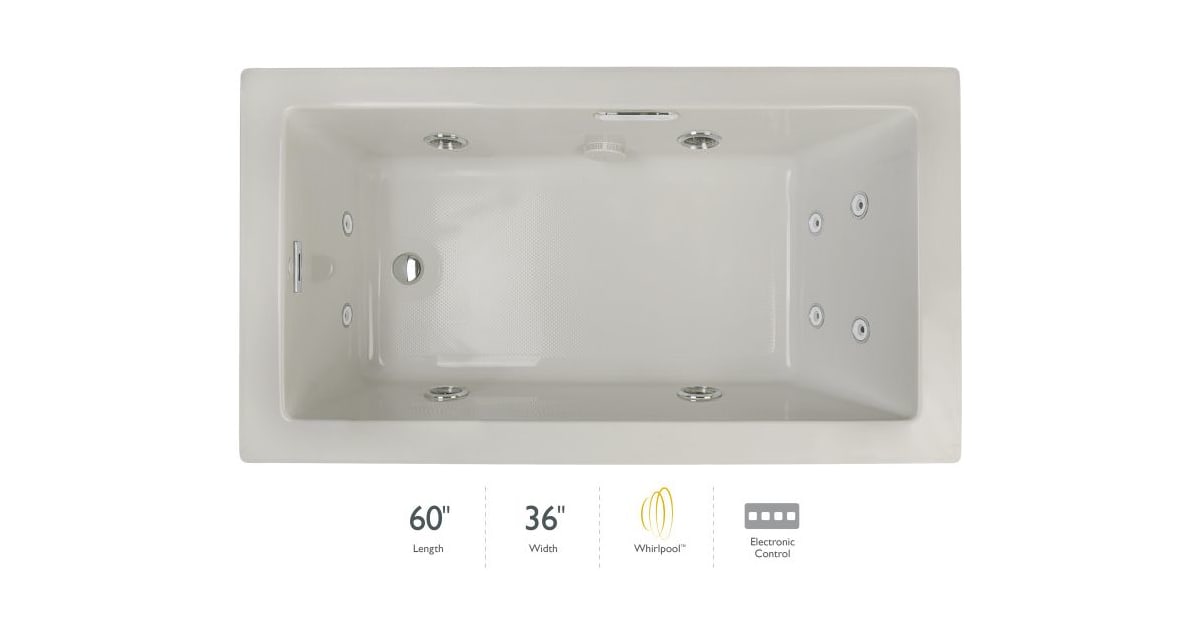 Jacuzzi NZ06C69 Elara Low Profile 60" x 36" Acrylic