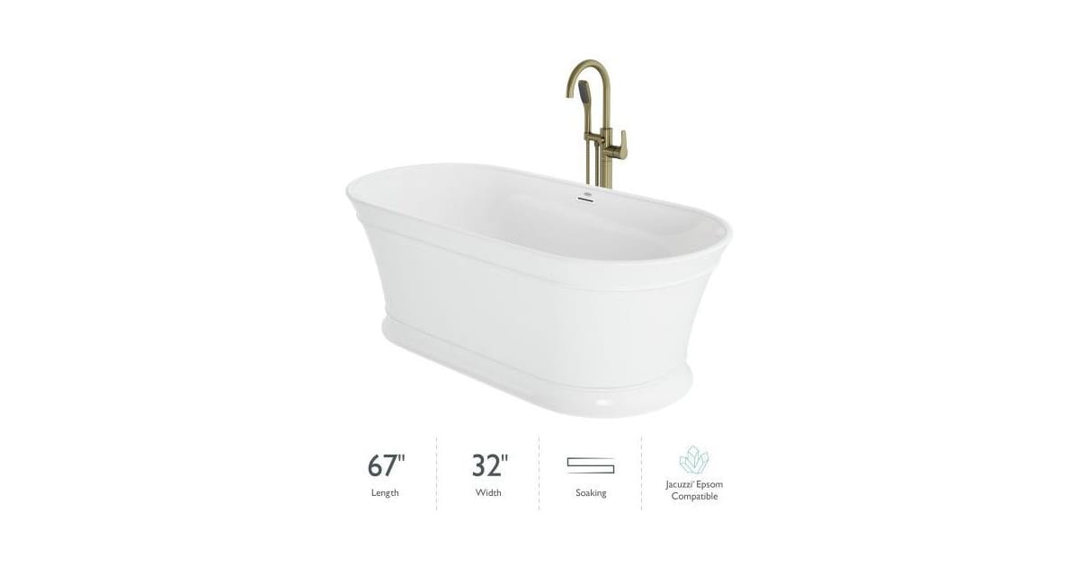 Jacuzzi LDZ6731BCXXXXG Lyndsay 67" Free Standing Acrylic