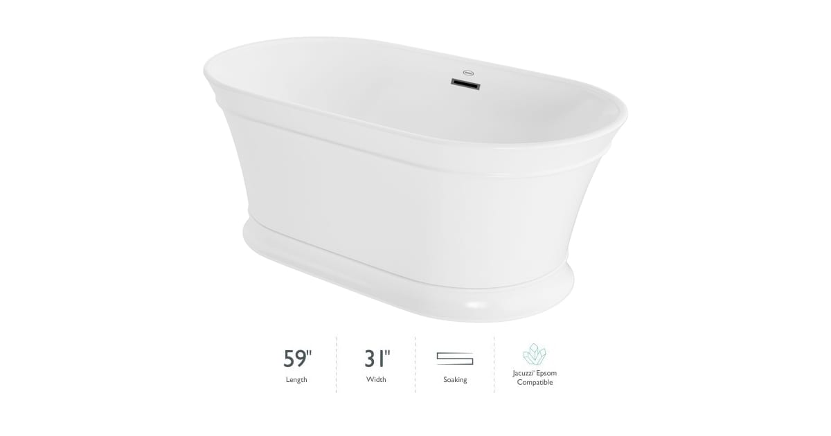 Jacuzzi SE10C59 Serafina 59" Free Standing Acrylic Tub