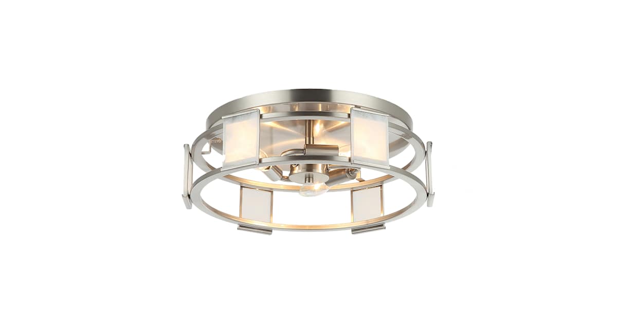 James Allan BOCF42525S 3 Light 15" Wide Flush Mount Drum Ceiling ...